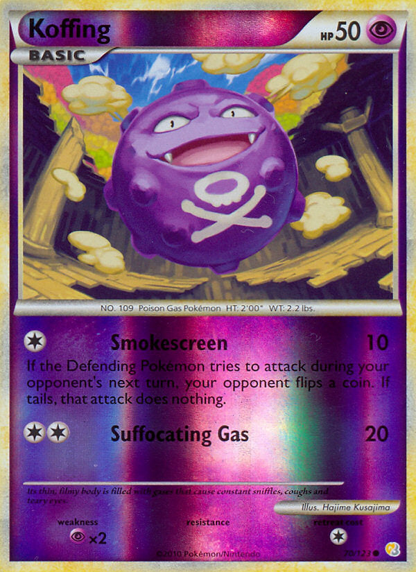 HeartGold SoulSilver Koffing #70/123 reverse holo